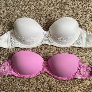34A push up bra bundle